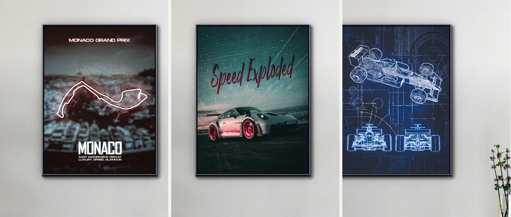 Toile ou poster : quel format pour un mur d'amateur d'automobile