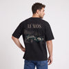 T-shirt Jaguar D-Type Le Mans N°6 noir porté de dos