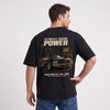 T-shirt Chevrolet Chevelle SS 396 Street-Born Power noir porté de dos
