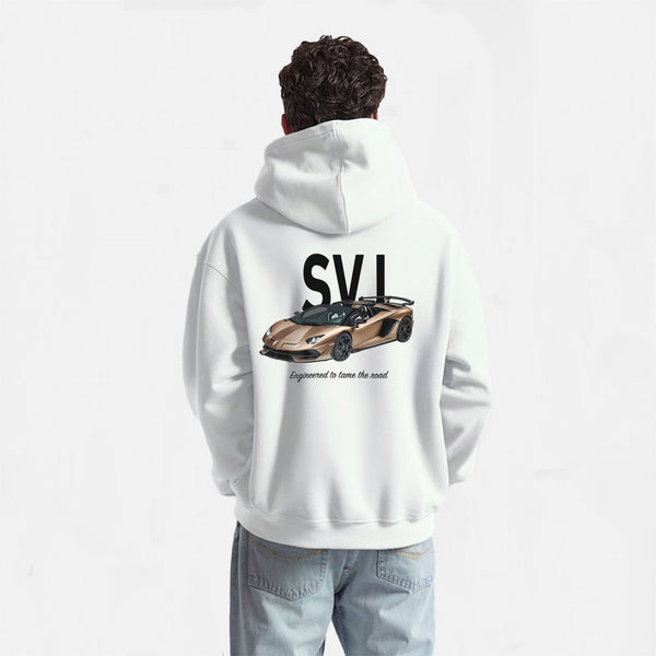 Sweat Lamborghini Aventador SVJ or blanc de dos