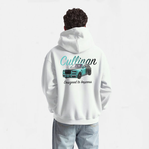 Sweat Rolls Royce Cullinan bleu tiffany noir blanc de dos