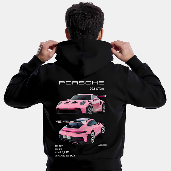 Sweat porsche GT3 RS 911 992 Noir de dos