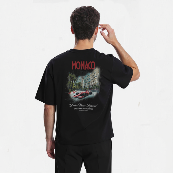T-shirt Monaco Grand Prix Édition noir de dos