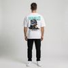 T-shirt Kimi Antonelli F1 blanc, vue face : tee streetwear automobile premium