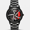 Ferrari 488 watch front view, 3D spinning wheel dial