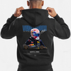 Gros plan du sweat noir Max Verstappen Signature avec design Red Bull Racing et citation au dos
