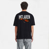 t-shirt noirF1 mclaren noir et orange de dos