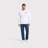 Sweat F1 Daniel Ricciardo Signature blanc vu de face en plan large avec logo Tourismo