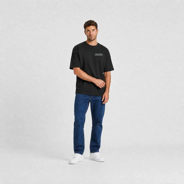 T-shirt Bentley Continental Gt Grand Touring Society noir vu de face en plan large avec logo Tourismo