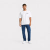 T-shirt F1 Ayrton Senna Signature blanc vu de face en plan large avec logo Tourismo