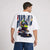 T-shirt F1 Isack Hadjar Signature blanc avec pilote et monoplace vus de dos
