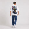 T-shirt F1 Isack Hadjar Signature blanc porté de dos en plan large