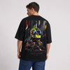 T-shirt F1 Isack Hadjar Signature noir avec pilote et monoplace vus de dos