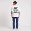 T-shirt Jaguar E-Type Topless blanc vu de dos avec design vert