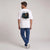T-shirt Jaguar F-Type After Dark blanc vu de dos avec visuel nocturne