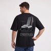 T-shirt Tesla Cybertruck Raw Future noir porté de dos