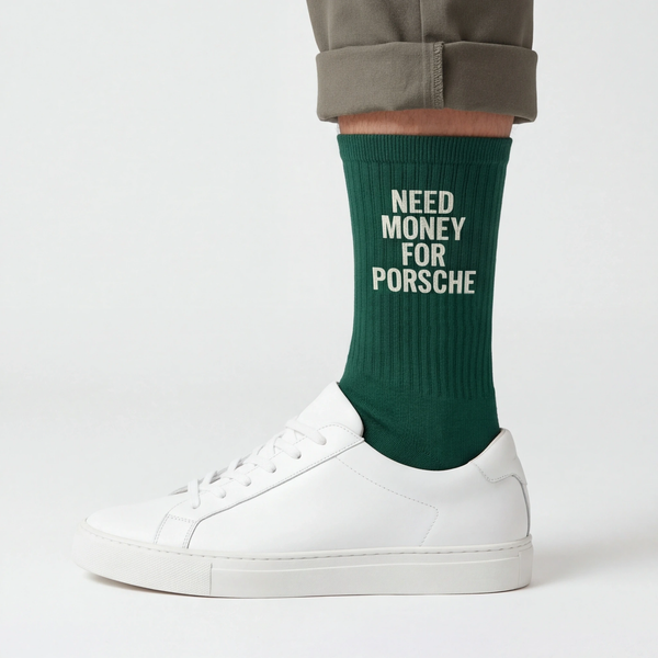 Need Money For Porsche Socks, bottle green