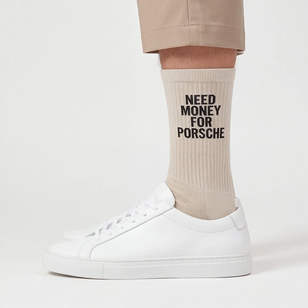 Need Money For Porsche Socks, ecru
