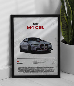 BMW M4 CSL Poster