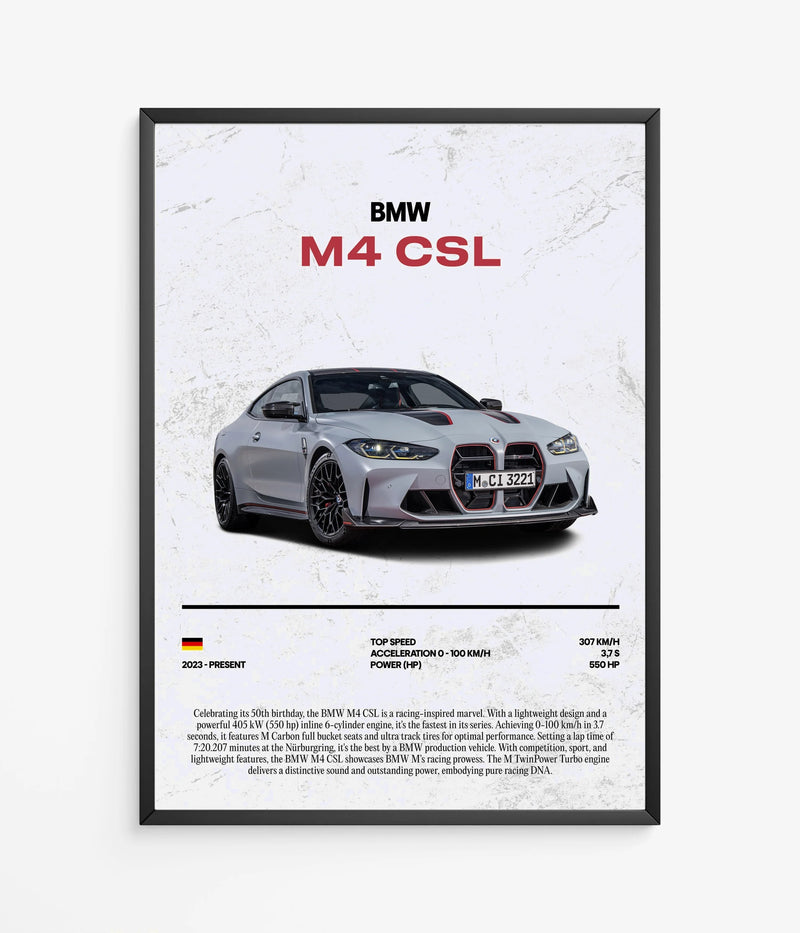 BMW M4 CSL Poster, view 2