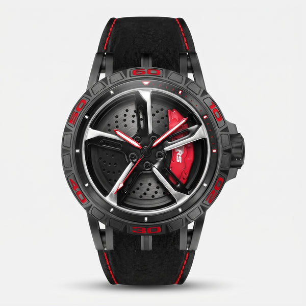 Audi RS 3 Watch, black and red, front view