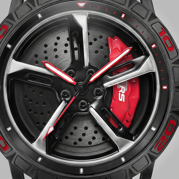 Wheel dial of the Audi RS 3 Watch, RS caliper