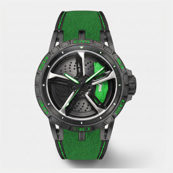 Audi RS 3 Watch, colour green strap
