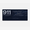 Porsche 911 GT3 RS Rear Wing Mouse Mat — flat view of the mat.