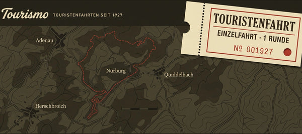 Mouse Pad Eifel Touristenfahrt, close-up of the printed design