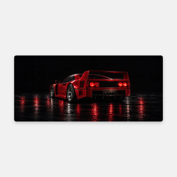 Mouse Pad Ferrari F40, flat view of the mat