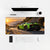Mouse Pad Lamborghini Aventador SVJ Verde Mantis, on a light desk with computer, keyboard and mouse