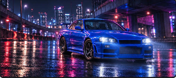 Mouse Pad Nissan Skyline GT R R34, close-up of the printed design