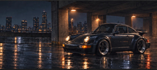 Mouse Pad Porsche 911 Turbo 964, close-up of the printed design
