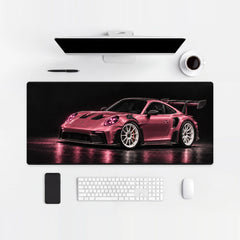 Mouse Pad Porsche 911 GT3 RS 992 Pink
