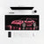 Mouse Pad Porsche 911 GT3 RS 992 Pink, on a light desk with computer, keyboard and mouse