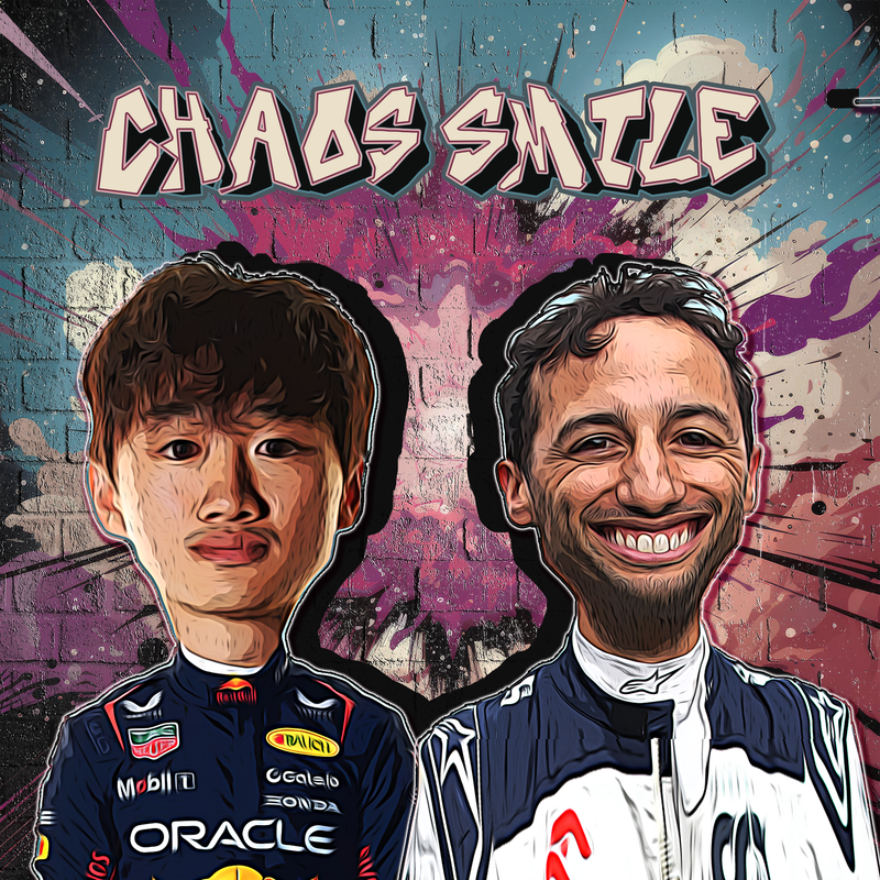 F1 Chaos Smile Yuki Tsunoda & Daniel Ricciardo Canvas, view 2