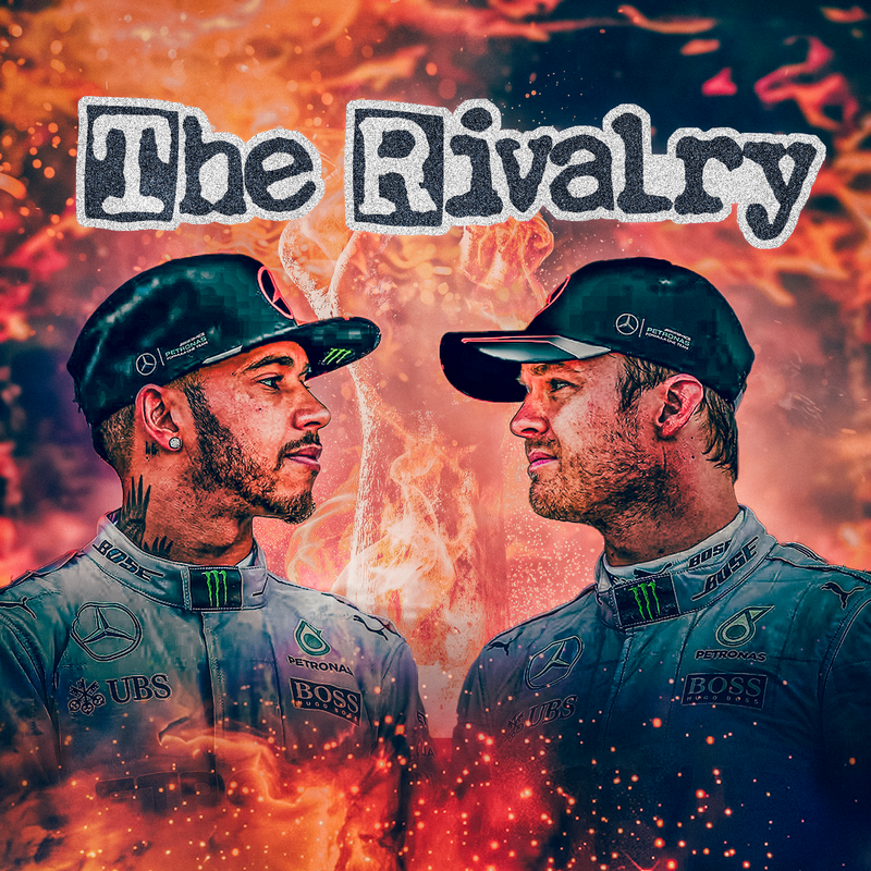 F1 Lewis Hamilton & Nico Rosberg The Rivalry Canvas, view 2