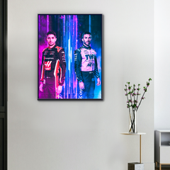 F1 Canvas Esteban Ocon x Pierre Gasly Cold-Blooded Rivals