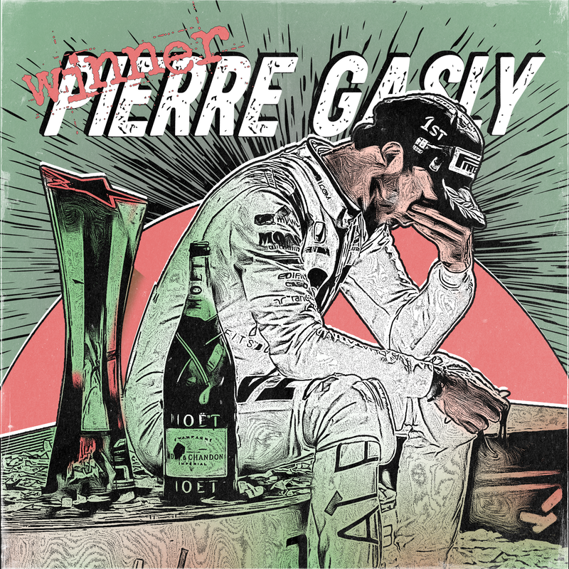 F1 Pierre Gasly Winner Canvas, view 2
