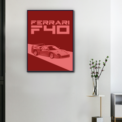 Ferrari F40 Canvas – Monolithic Red