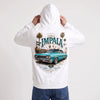 Sweat Chevrolet Impala 1964 Original Street Elegance blanc à capuche, grand visuel vu de dos