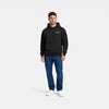 Sweat Datsun 510 noir vu de face en plan large avec logo Tourismo