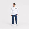 Sweat Dodge Viper Gts Blue Venom blanc vu de face en plan large avec logo Tourismo