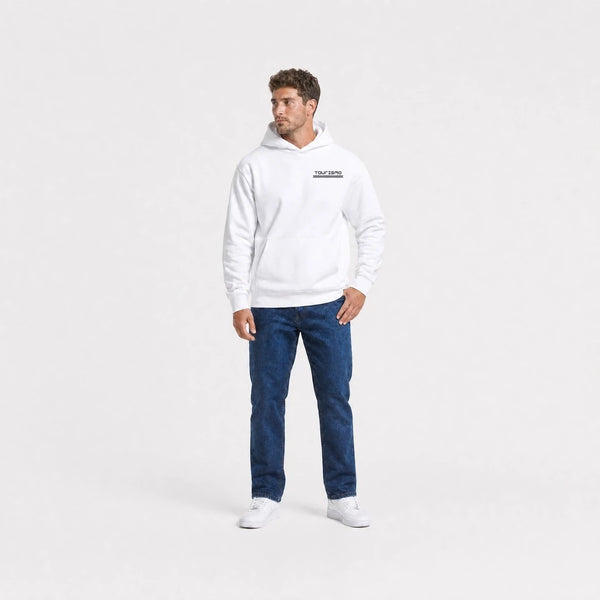 Sweat Dodge Viper Gts Blue Venom blanc vu de face en plan large avec logo Tourismo