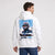 Sweat F1 Franco Colapinto blanc à capuche vu de dos avec design Signature Alpine A526