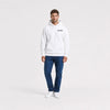 Sweat F1 George Russell Signature blanc vu de face en plan large avec logo Tourismo
