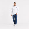 Sweat F1 Pierre Gasly Signature blanc vu de face en plan large avec logo Tourismo