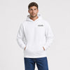 White Jaguar D Type Le Mans N6 Born For Le Mans sweatshirt, seen from the front close-up with Tourismo logo
