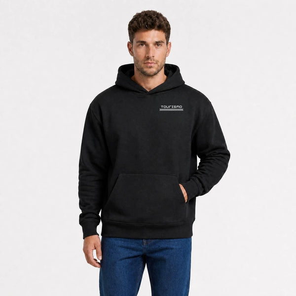 Black Jaguar D-Type Le Mans N°6: Born for Le Mans Sweatshirt, close-up front view with the Tourismo logo