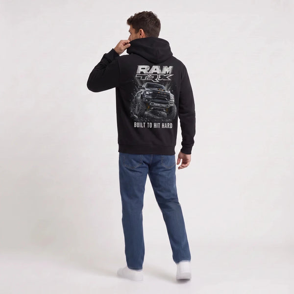 Sweat RAM TRX Built to Hit Hard noir à capuche vu de dos